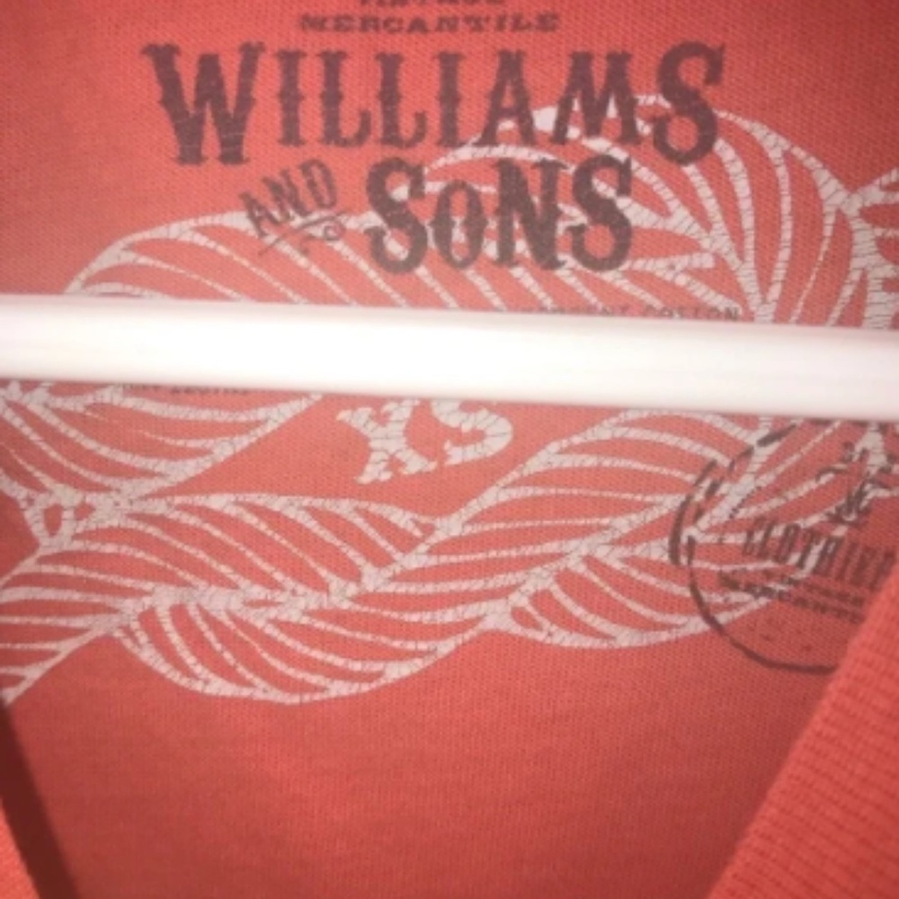 Willliams and Sons Red Long Sleeve Cowboy T-shirt - Picture 5 of 7